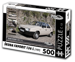 Puzzle č. 13 - Škoda Favorit 136 L (1989) - 500 dílků