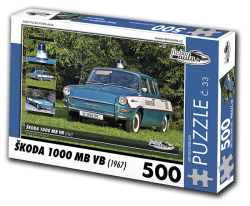 Puzzle č. 33 - Škoda 1000 MB VB (1967) - 500 dílků