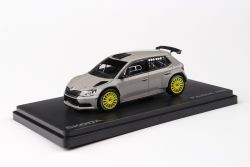 Kovový model Škoda Fabia III R5 - Šedá Steel Uni