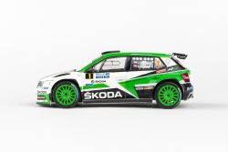 Kovový model Škoda Fabia III R5 - pohled z levého boku