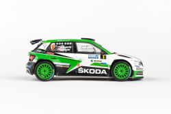 Kovový model Škoda Fabia III R5 - pohled z pravého boku