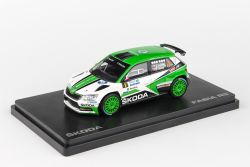 Kovový model Škoda Fabia III R5 - na podstavci