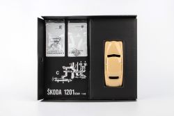 Model stavebnice Škoda 1201 - obsah krabice