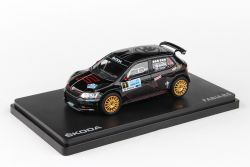 Kovový model auta Škoda Fabia III R5 - na podstavci