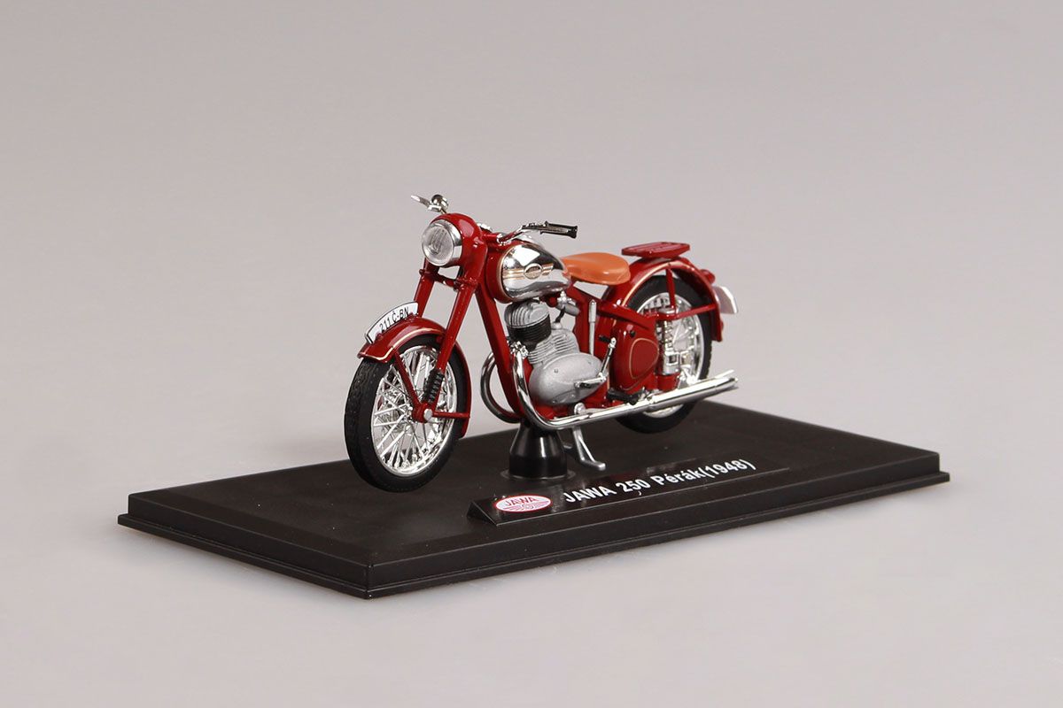 Jawa 250 Pérák (1948) 1:18 - Tmavě Červená