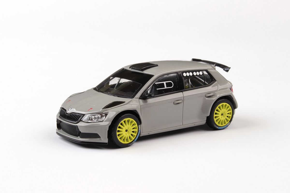 Kovový model Škoda Fabia III R5 - Šedá Steel Uni