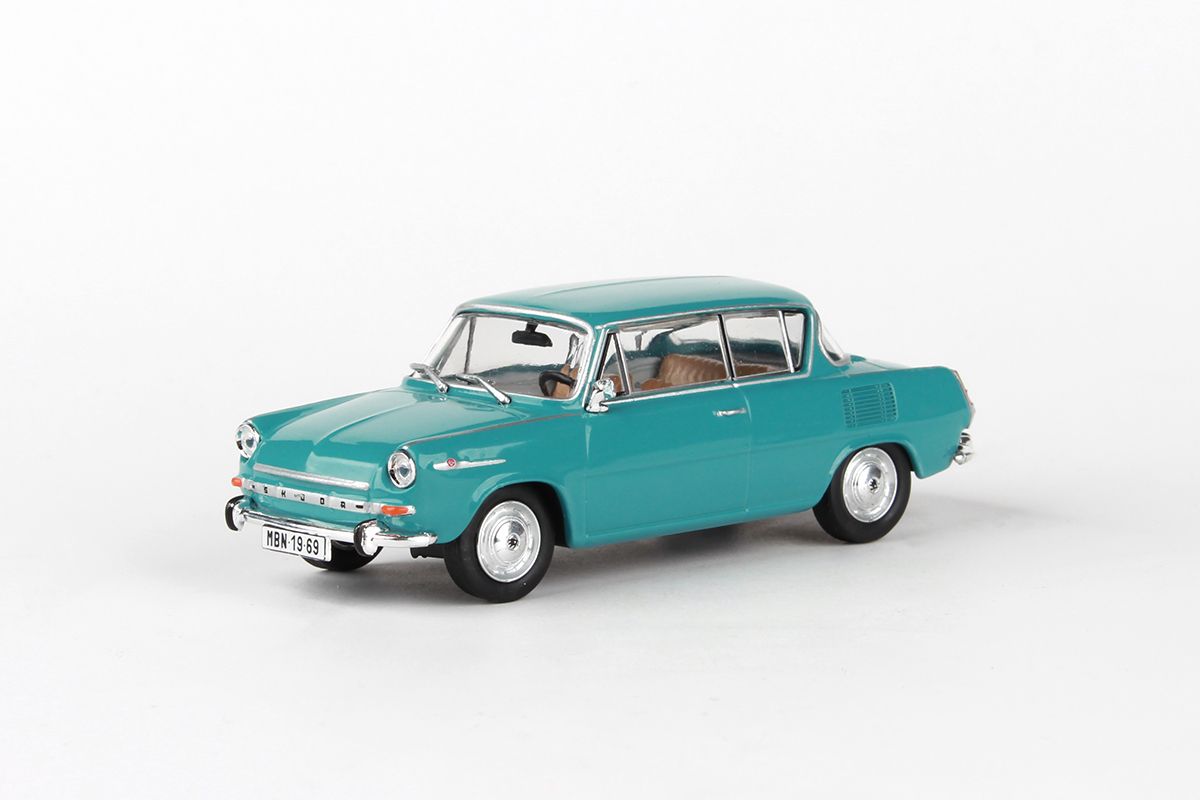 Kovový model Škoda 1100MBX - Tyrkysová světlá