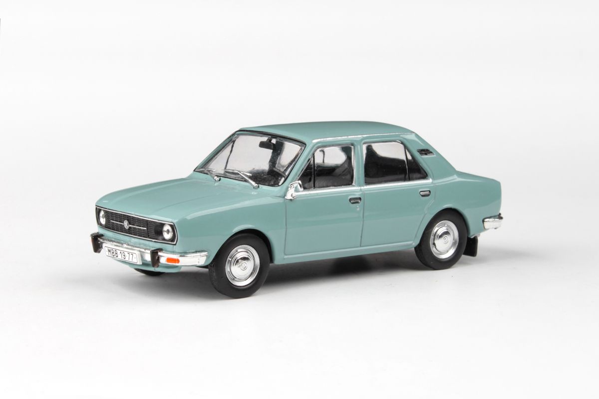 Kovový model auta Škoda 105L - pohled zepředu