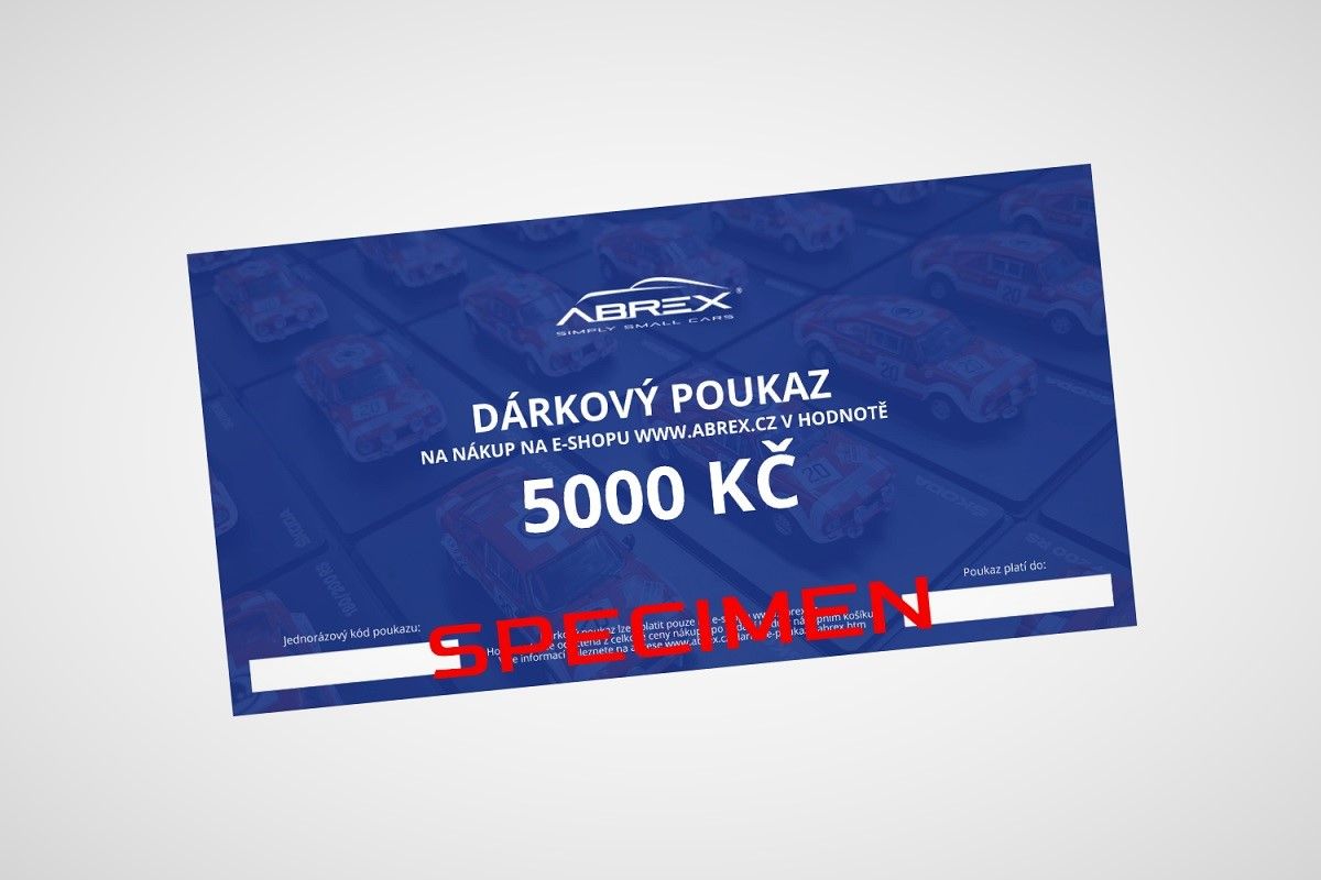 Dárkový poukaz Abrex v hodnotě 5000 Kč