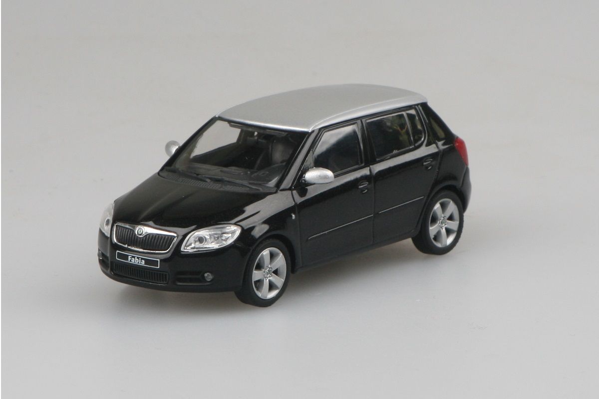 Kovový model Škoda Fabia II - černá magic metalíza