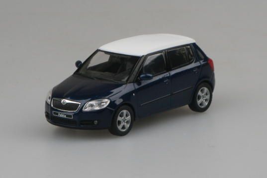 Škoda Fabia II (2006) 1:43 - Modrá Storm Metalíza