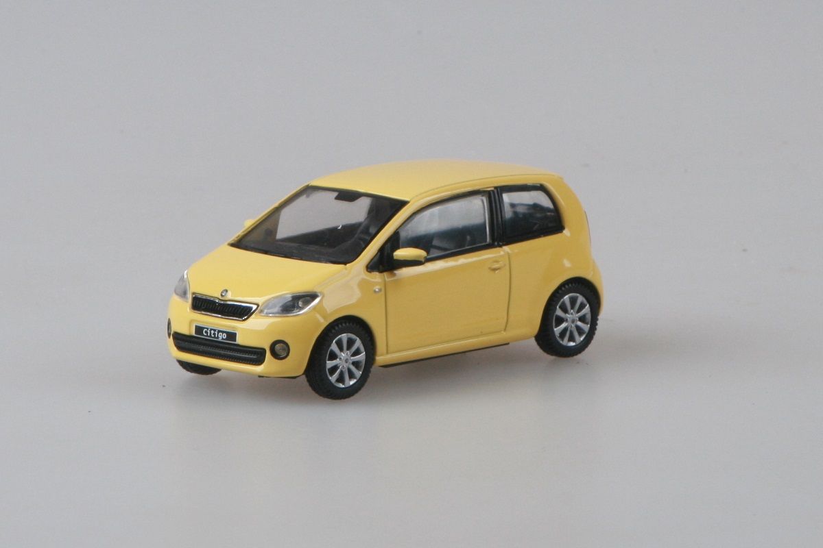 Kovový model Škoda Citigo - žlutá sunflower