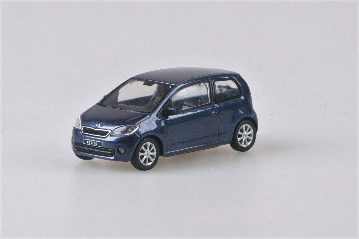Kovový model Škoda Citigo - modrá night metalíza