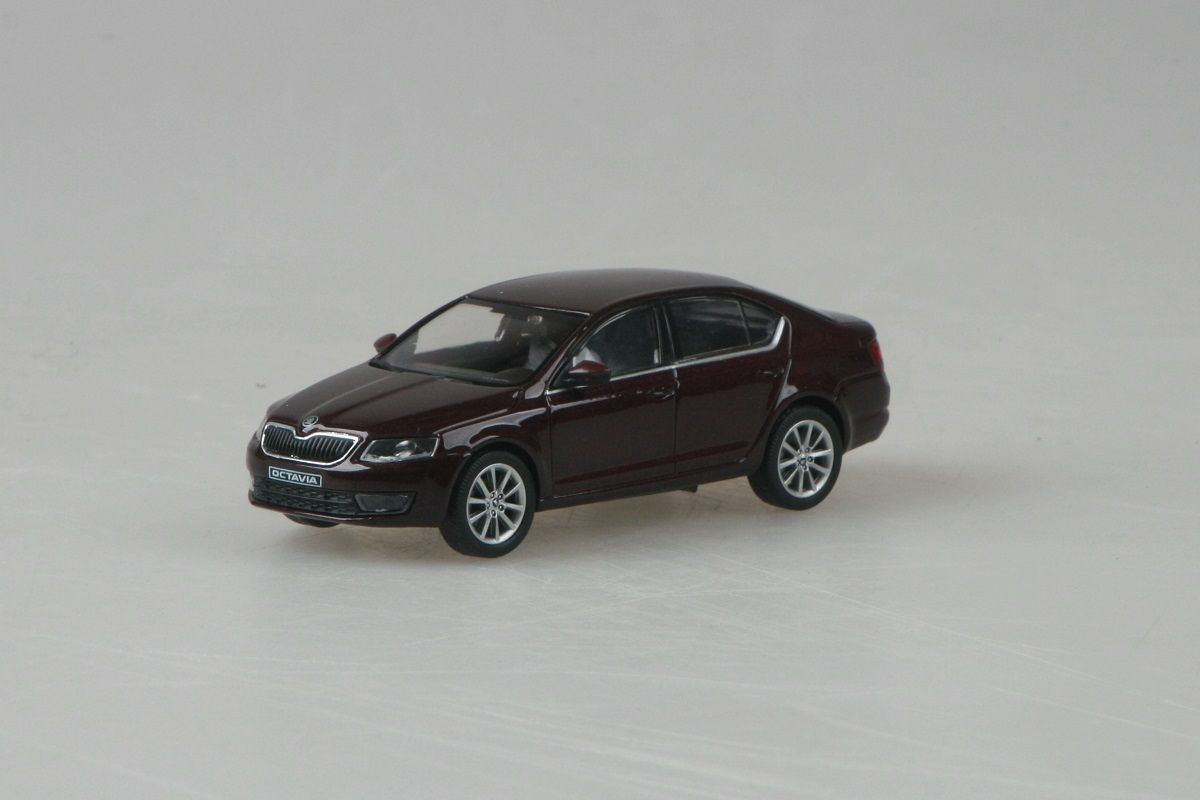 Kovový model auta Škoda Octavia III - rosso brunello metalíza