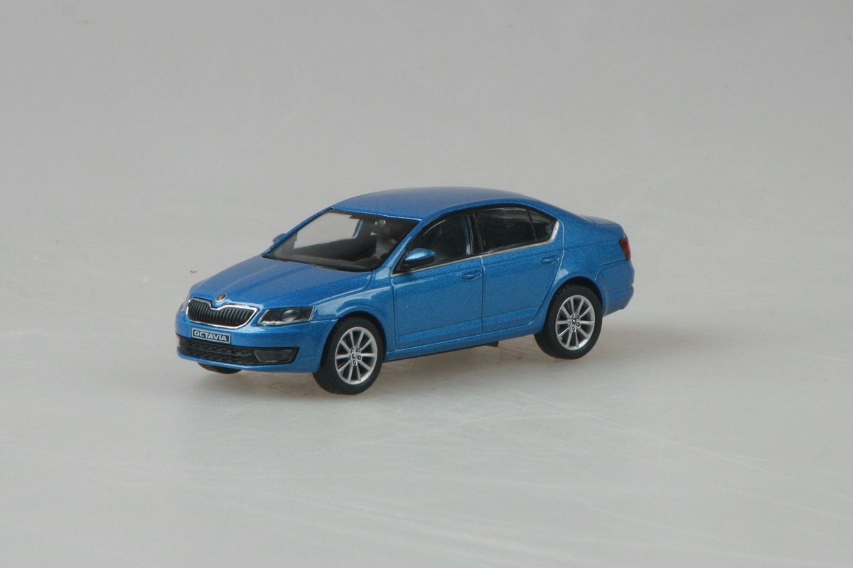 Kovový model Škoda Octavia III - modrá denim metaliza