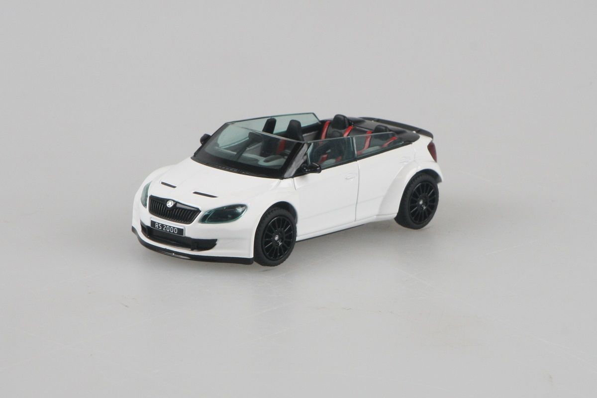 Kovový model Škoda Fabia II FL RS2000 Concept - bílá