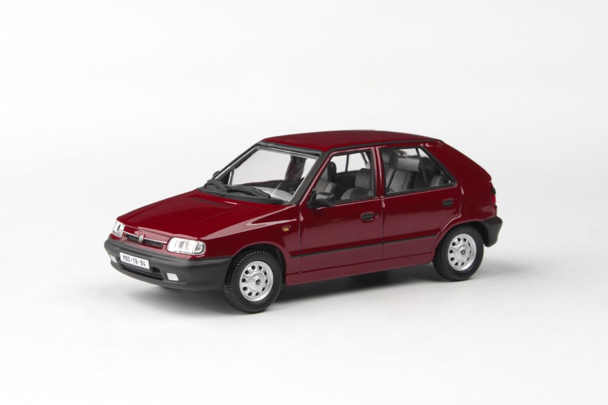 Kovový model Škoda Felicia - Červená Romantická